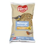 Aliment mélange graines pour oiseaux de jardin riche en tournesol aime - le sachet de 1 kg Aliment mélange graines pour oiseaux de jardin riche en tournesol aime - le sachet de 1 kg