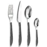 Mnagre 24 pices noir dark wood - le set de couvert