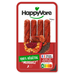 Merguez vgtales et gourmandes happyvore - la barquette de 210g