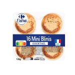 Minis blinis carrefour sensation - la barquette de 16 - 135g