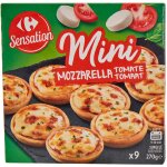 Mini pizzas mozzarella tomate carrefour sensation - la boite de 9 - 270g Mini pizzas mozzarella tomate carrefour sensation - la boite de 9 - 270g