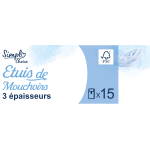 Mouchoirs 3 epaisseurs pur blanc fsc simpl - les 15 paquets de 10 mouchoirs