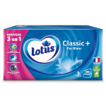 Mouchoirs doux 3 epaisseurs pur blanc recyclable lotus - la boîte de 80 mouchoirs Mouchoirs doux 3 epaisseurs pur blanc recyclable lotus - la boîte de 80 mouchoirs
