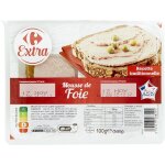Mousse de foie carrefour extra - les 2 barquettes de 50g