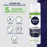 Mousse  raser peau sensible homme camomille 0% alcool nivea - la bombe de 200ml