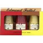 Moutarde de dijon assortiment aux noix, cassis & vin blanc edmond fallot - les 3 pots de 100 ml