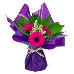 Muguet 15 brins + 3 germanis - le bouquet bulle de 15 brins + 3 ge