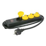 Multiprise quadriplite intr ip44 ho7rnf 3g1, 5mm cble 1, 30m gefom - le bloc de 4 prises
