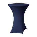 Nappe dco noir pour table cocktail ronde