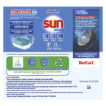 Tablettes lave - vaisselle tout en 1 regular ecolabel sun - la boite de 46 capsules