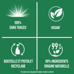 Nettoyant vitre cristal sans traces ajax - le flacon de 750 ml