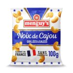Noix de cajou grillées salées menguy's - le paquet de 100g Noix de cajou grillées salées menguy's - le paquet de 100g