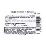 Nougat aux amande les trois abeilles - le paquet de 100g