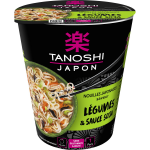 Nouilles légumes sauce soja tanoshi - le pot de 65g Nouilles légumes sauce soja tanoshi - le pot de 65g