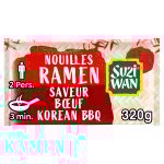 Nouilles prcuites wok ramen korean bbq suzi wan - la boite 320g