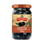 Olives noires confites dénoyautées tramier - le bocal de 150 g Olives noires confites dénoyautées tramier - le bocal de 150 g