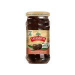 Olives noires confites dénoyautées tramier - le pot de 250g Olives noires confites dénoyautées tramier - le pot de 250g