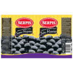 Olives noires dénoyautées serpis - la boite de 150g Olives noires dénoyautées serpis - la boite de 150g