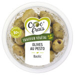 Olive au pesto basilic croc'frais - la barquette de 150g