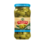 Olives vertes dnoyautes rduit en sel tramier - le bocal de 160 g net goutt