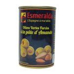 Olives vertes farcies  la pte d'amande esmeralda - la boite de 300g
