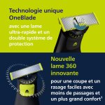 Rasoir lectrique hybride corps et visage oneblade 360 philips - le paquet avec un kit compris