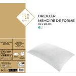 Oreiller mmoire de forme basique 60x40cm tex home - l'oreiller