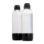 Pack de 2 bouteilles 1l en pet - noir / transparent carrefour