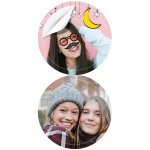 Pack 20 feuilles d'autocollants ronds pr�d�coup�s 33 mm zink canon