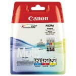 Pack de cartouches d'origine 3 couleurs cli - 521 canon