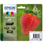 Pack de cartouches d'encre d'origine noir + 3 couleurs fraise 29 epson - le pack