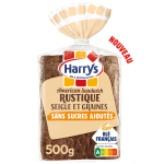 Pain de mie americain sandwich rustique sans sucres ajouts sans additifs harrys - le sachet de 14 tranches ...