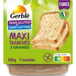 Pain de mie maxi tranches 3 graines sans gluten gerble - le paquet de 350 g
