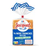 Pain de mie nature sans sucres ajouts jacquet - le paquet de 14 tranches - 550 g