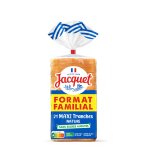 Pain de mie nature sans sucres ajout�s jacquet - le paquet de 21 tranches - 825g