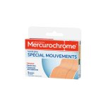 Pansements bande tissu 10x6cm mercurochrome - la boite de 5 bandes