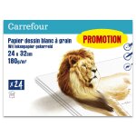 Papier  dessin 180g 24x32cm x24 carrefour - la pochette de feuilles