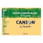 Papier  dessin c  grain 10f a3 224g canson - la pochette