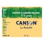 Papier  dessin c  grain 12f 24x32 125g canson - la pochette