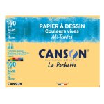 Papier  dessin miteintes 160g / m multicolor x12 canson - la pochette de 12 feuilles