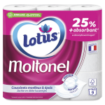 Papier toilette triple paisseur coussinets absorbants tube jetable blanc fsc recyclable lotus - le paquet ...
