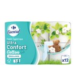 Papier toilette doux triple paisseur confort coton carrefour - les 12 rouleaux