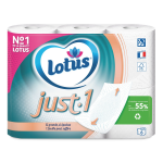 Papier toilette ultra doux 5 paisseurs tube jetable aqua tube lotus - les 6 rouleaux