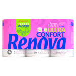 Papier toilette long rsistant et doux triple paisseur dcor renova - le pack de 6 rouleaux