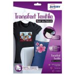Papier transfert pour coton noir ou foncé - c9406 - 5 avery - le lot de 4 feuilles Papier transfert pour coton noir ou foncé - c9406 - 5 avery - le lot de 4 feuilles