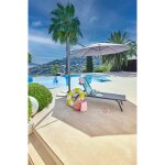 Parasol dport  manivelle 3, 5m gris dperlant avec housse de protection ronda hyba