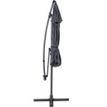 Parasol dport  manivelle 3m gris anthracite dperlant avec housse de protection ronda hyba - le parasol ...