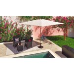 Parasol droit avec manivelle 3m beige murano hyba - le parasol