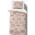 Parure de lit 140x200 cm imprim�e rose 100% coton housse de couette + 1 taie d'oreiller 65x65 cm junior ...