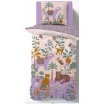 Parure de lit 140x200 cm imprim�e lavande 100% coton housse de couette + 1 taie d'oreiller 65x65 cm junior ...